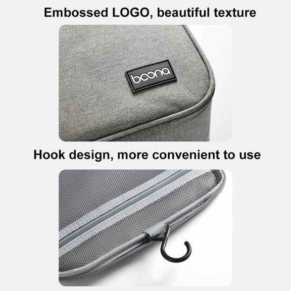 For Dyson Baona BN-DS002 Large Capacity Portable Handheld Hair Dryer Storage Bag with Hook(Gray)
