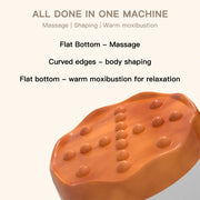Acupuncture Stone Electric Hot Compress Vibrating Massager Whole Body Universal 9-speed Adjustable Gua Sha Apparatus(Red)
