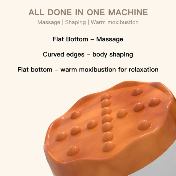 Acupuncture Stone Electric Hot Compress Vibrating Massager Whole Body Universal 9-speed Adjustable Gua Sha Apparatus(Red)