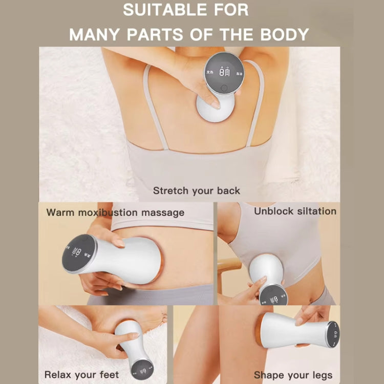 Acupuncture Stone Electric Hot Compress Vibrating Massager Whole Body Universal 9-speed Adjustable Gua Sha Apparatus(Black)