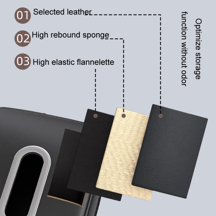 Car Seat Armrest Tissue Box Sun Visor Seat Back Hanging Paper Bag(Brown)