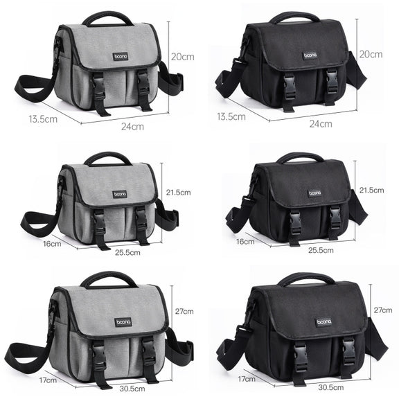Baona BN-H017 Photography SLR / Micro Single Cross-Body Camera Storage Bag, Color: L Black