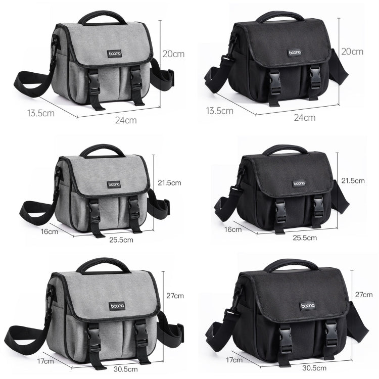 Baona BN-H017 Photography SLR / Micro Single Cross-Body Camera Storage Bag, Color: L Black