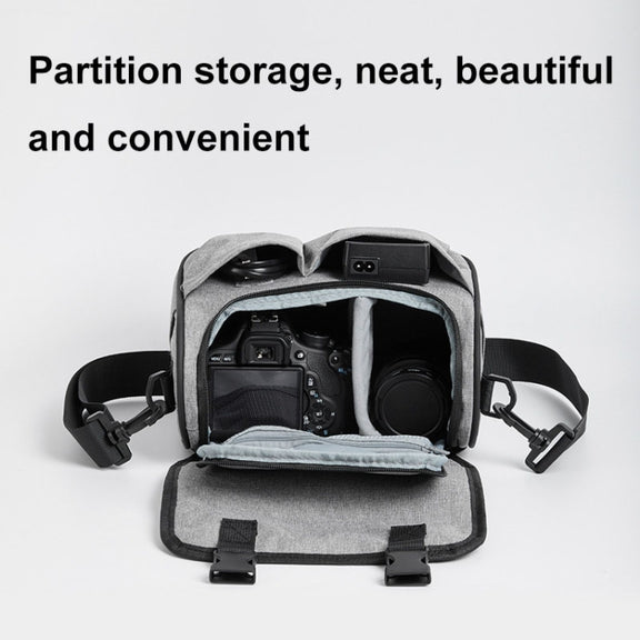 Baona BN-H017 Photography SLR / Micro Single Cross-Body Camera Storage Bag, Color: L Black