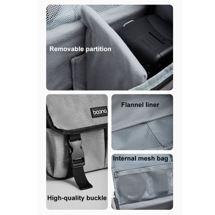 Baona BN-H017 Photography SLR / Micro Single Cross-Body Camera Storage Bag, Color: M Gray