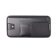 Car Sun Visor Card Glasses Holder Zipper Storage Bag(Black)