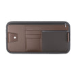Car Sun Visor Card Glasses Holder Zipper Storage Bag(Brown) - Sunglasses & Glasses Clips by PMC Jewellery | Online Shopping South Africa | PMC Jewellery | Buy Now Pay Later Mobicred