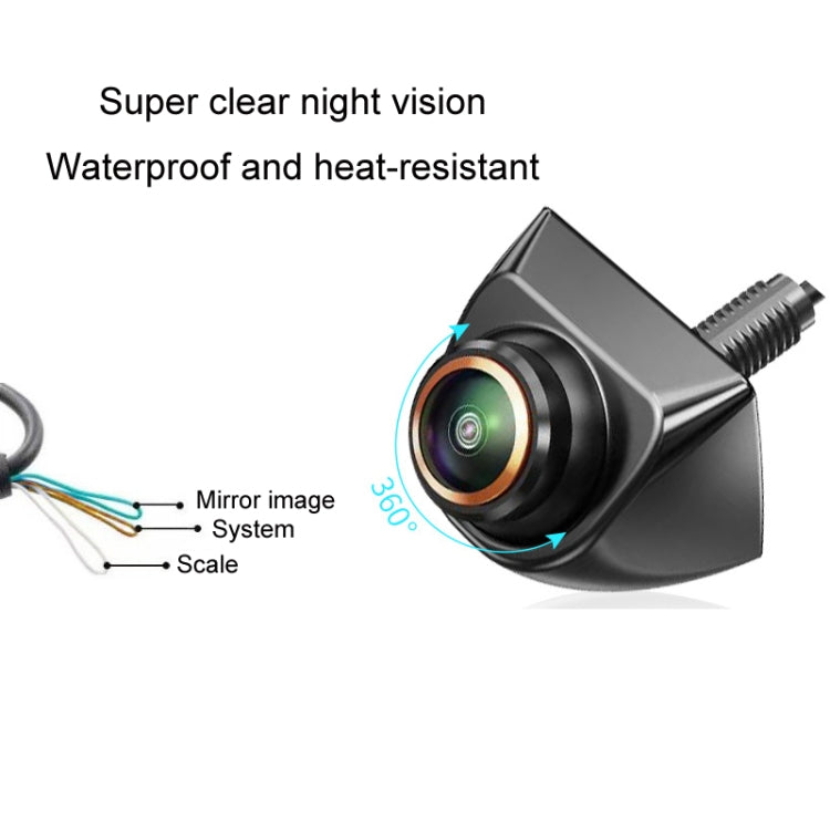 360-degree Adjustable Three-control Metal Fisheye Reversing Camera(Adjustable Korean Style)