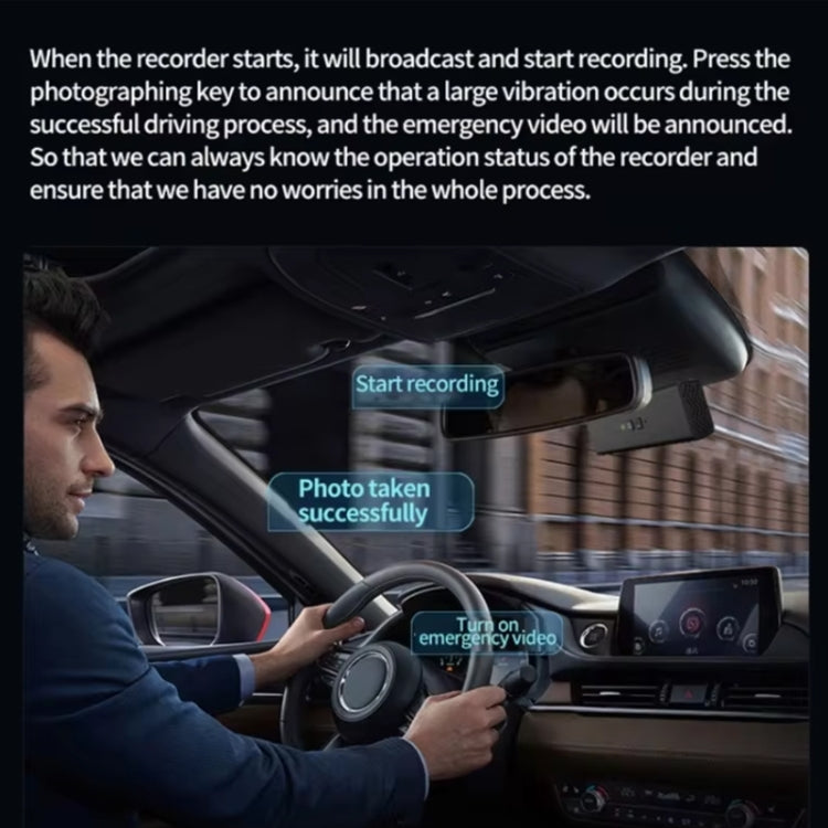 Mobile Phone WIFI Interconnection 2K Ultra-Clear Night Vision Hidden Driving Recorder, Version: USB Short Line(No TF Card)