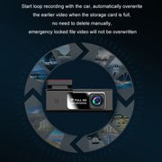 Mobile Phone WIFI Interconnection 2K Ultra-Clear Night Vision Hidden Driving Recorder, Version: Step-down Line(No TF Card)
