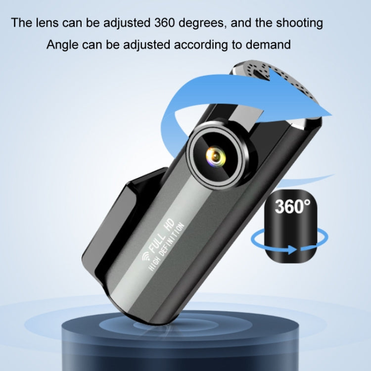WIFI Mobile Phone 2K Ultra-Clear 360-Degree Rotating Driving Recorder, Version: Step-down Line(No TF Card)