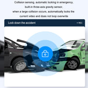 WIFI Mobile Phone 2K Ultra-Clear 360-Degree Rotating Driving Recorder, Version: Step-down Line(No TF Card)
