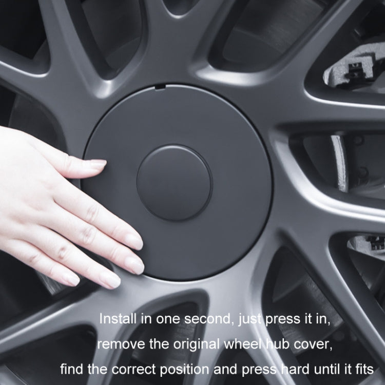 For 2024 Tesla Model 3 4pcs /Set Wheel Center Cover Modification Accessories(Original Car Color)