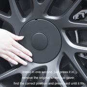 For 2024 Tesla Model 3 4pcs /Set Wheel Center Cover Modification Accessories(Original Car Color)