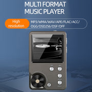 With 64GB TF Card HIFI Lossless DSD256 Music Player Sports MP3(Silver Gray)