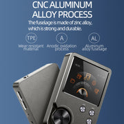 With 128GB TF Card HIFI Lossless DSD256 Music Player Sports MP3(Silver Gray)