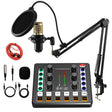 M8 Recording And Singing Live Bluetooth Sound Card Set, Color: Black+Gold Cantilever Earphone - Live Sound Effects Processors by PMC TechLife | Online Shopping South Africa | PMC TechLife | Buy Now Pay Later Mobicred