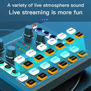 M8 Recording And Singing Live Bluetooth Sound Card Set, Color: Black+Gold Cantilever Earphone