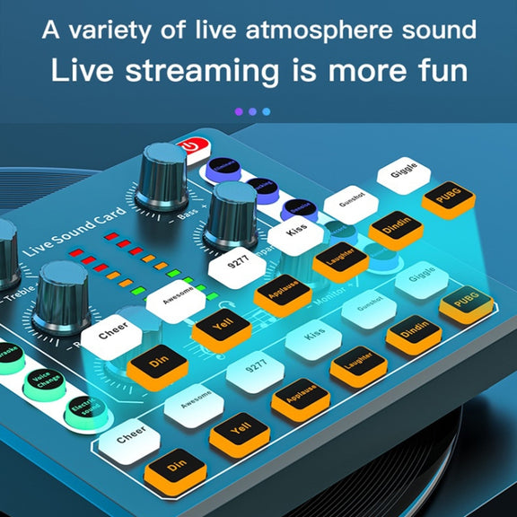 M8 Recording And Singing Live Bluetooth Sound Card Set, Color: White