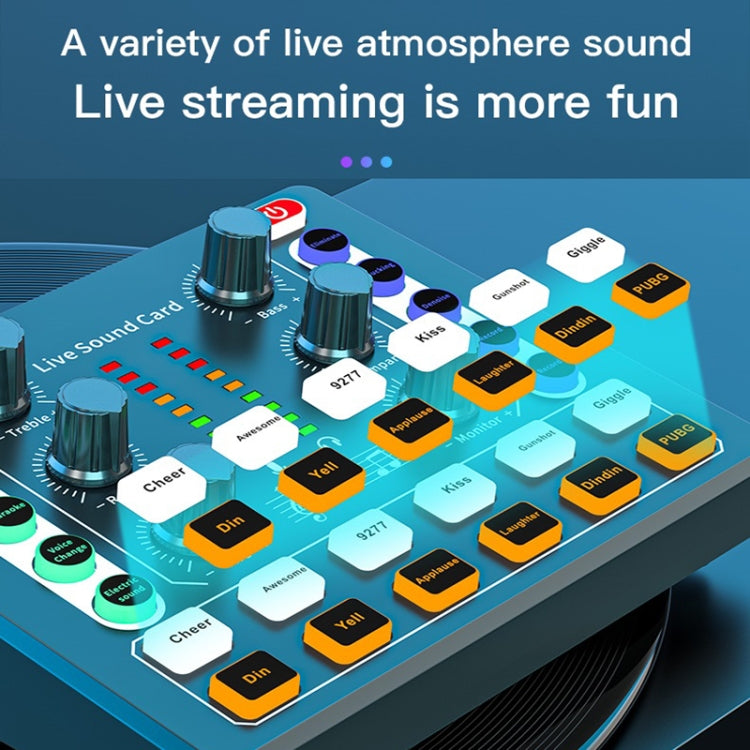 M8 Recording And Singing Live Bluetooth Sound Card Set, Color: Black Tripod