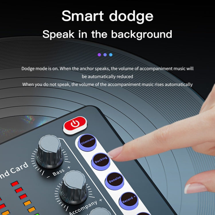 M8 Recording And Singing Live Bluetooth Sound Card Set, Color: White