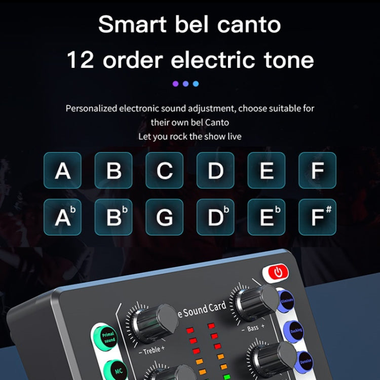 M8 Recording And Singing Live Bluetooth Sound Card Set, Color: White+Gold Cantilever