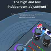 M8 Recording And Singing Live Bluetooth Sound Card Set, Color: Black Tripod