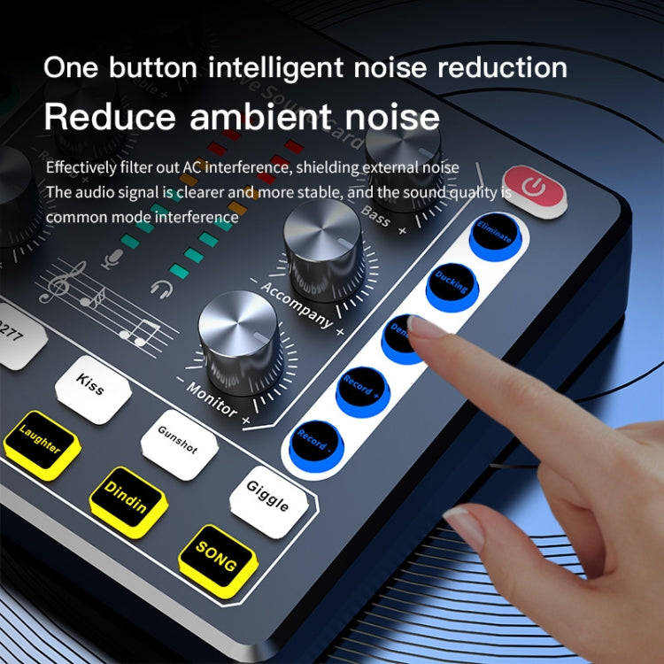 M8 Recording And Singing Live Bluetooth Sound Card Set, Color: Gold Tripod