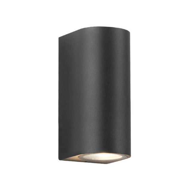 LED Outdoor Wall Lights Water-resistant Exterior Villa Door Patio Lights Background Glow Spotlights, Style: 2-head Round With GU10 Bulb(Warm White)