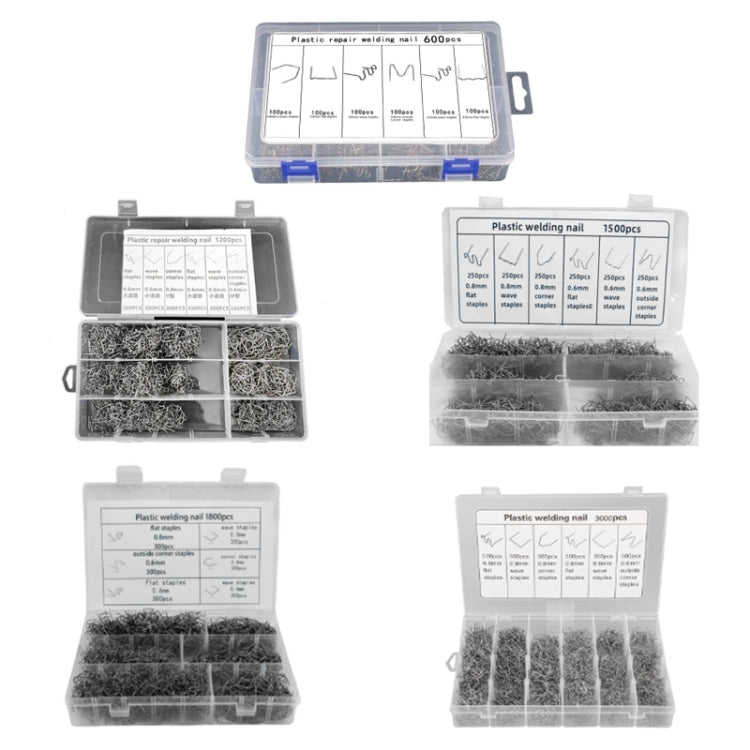 1800pcs /Set Boxed Car Bumper Broken Repair Welding Wire Nails