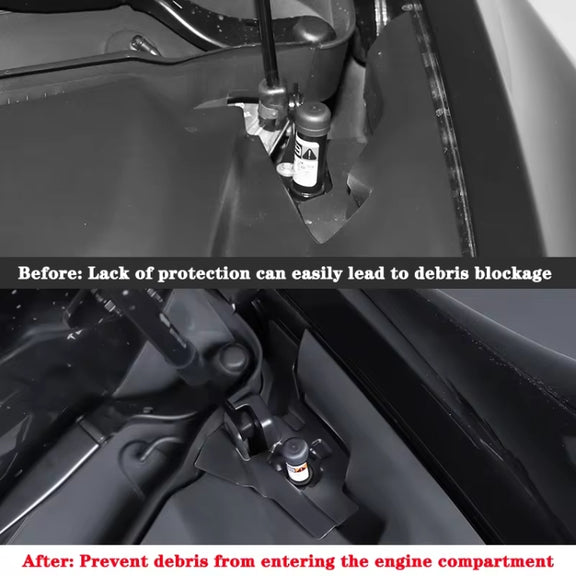 For 2024 Tesla Model 3 Left-hand Drive Front Hood With Full Anti-Blocking Water Channel(2pcs /Set)