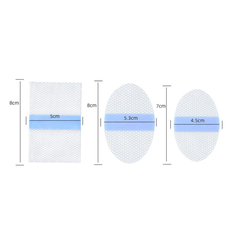 20pcs /Pack Oval Small PU Film Silicone Gel Water-resistant Breathable Ear Patch