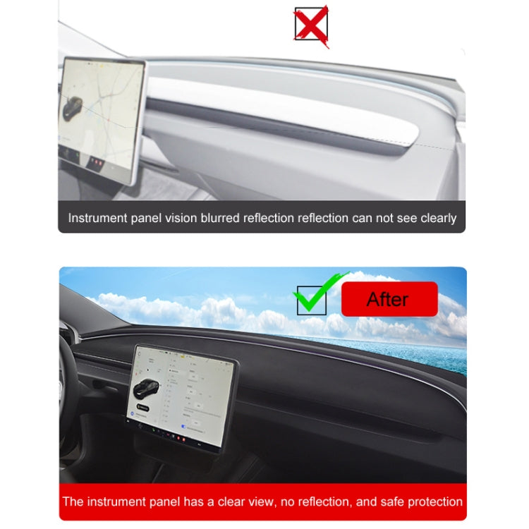 For 2024 Tesla Model 3 Rearwindow Car Suede Light-Proof Pad