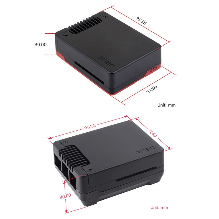 Waveshare 26587 For Raspberry Pi 5 Argon Neo Aluminum Alloy Case, Spec: M.2 Upgraded