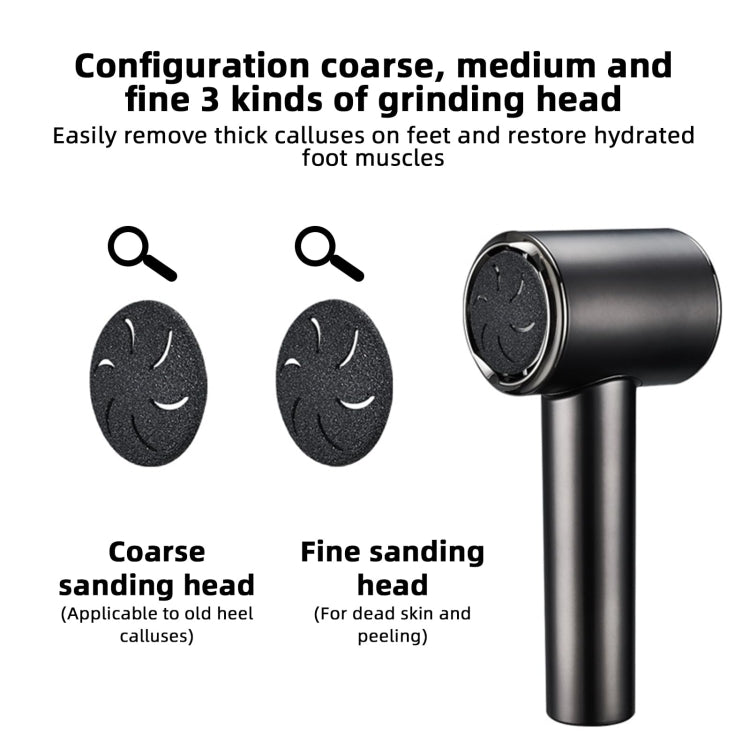 Electric Callus Remover with Vacuum Absorption 2 Speeds Adjustable Water-resistant  Foot Care Tool(Black)