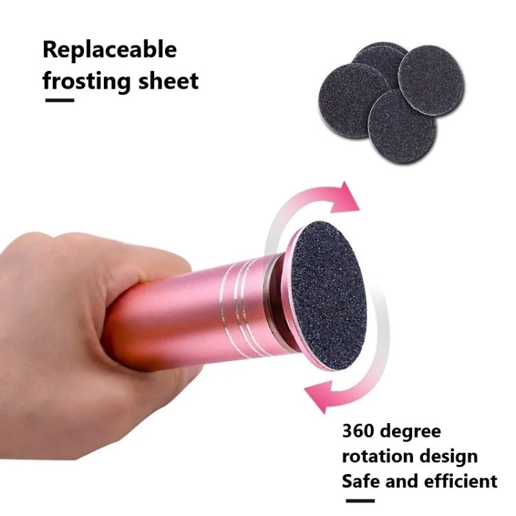 Electric Foot Grinder Calluses Dead Skin Remover With 60pcs Replaceable Sandpaper Discs UK Plug(Gold)