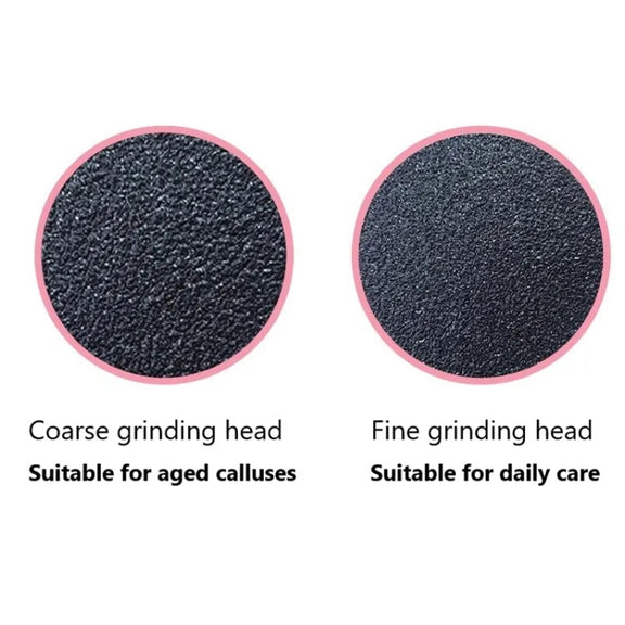 Electric Foot Grinder Calluses Dead Skin Remover With 60pcs Replaceable Sandpaper Discs UK Plug(Pink)