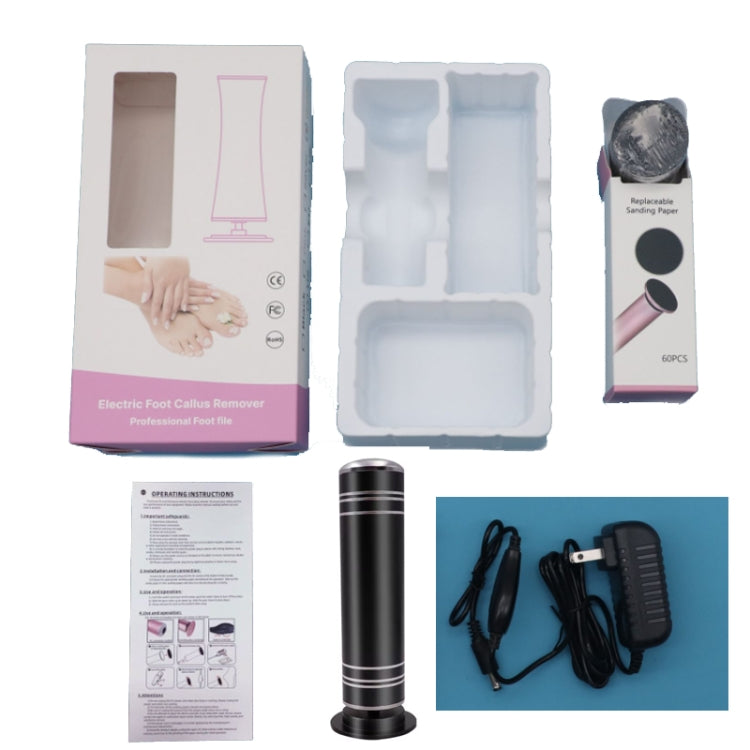 Electric Foot Grinder Calluses Dead Skin Remover With 60pcs Replaceable Sandpaper Discs US Plug(Gold)