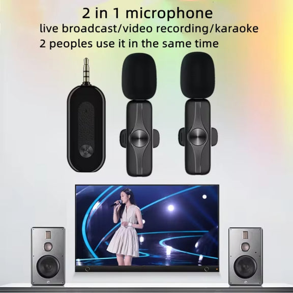 3.5mm Receiver Wireless Lavalier Microphone 9-inch Fill Light Tripod Set for Live Photography, Spec:  Single Mic