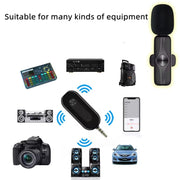 3.5mm Receiver Wireless Lavalier Microphone 9-inch Fill Light Tripod Set for Live Photography, Spec:  Single Mic