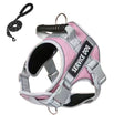 Large Dog Explosion Proof Punch Chest Harness Dog Travelling Leash, Style: Pink+2m Round Rope(S) - Leashes & Chest Strap by PMC TechLife | Online Shopping South Africa | PMC TechLife | Buy Now Pay Later Mobicred