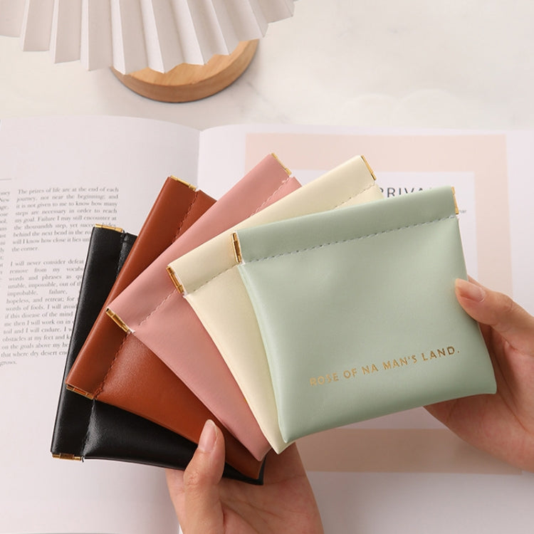 2pcs /Set PU Data Cable Earphone Storage Bag Mini Portable Lipstick Pouch Coin Purse, Size: Large+Small(White)