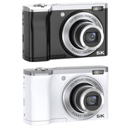 DC305X 5K/30FPS 2.8-Inch HD Shooting 5X Optical Zoom Anti-Shake Digital Camera, Color: White EU Plug
