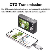 DC305X 5K/30FPS 2.8-Inch HD Shooting 5X Optical Zoom Anti-Shake Digital Camera, Color: White UK Plug