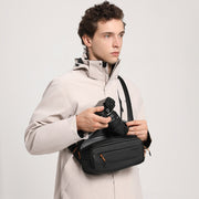 Cwatcun D133 Camera Chest Bag Multi-functional Handheld Slanting Cross Shoulder Camera Casual Bag, Color: Small Black