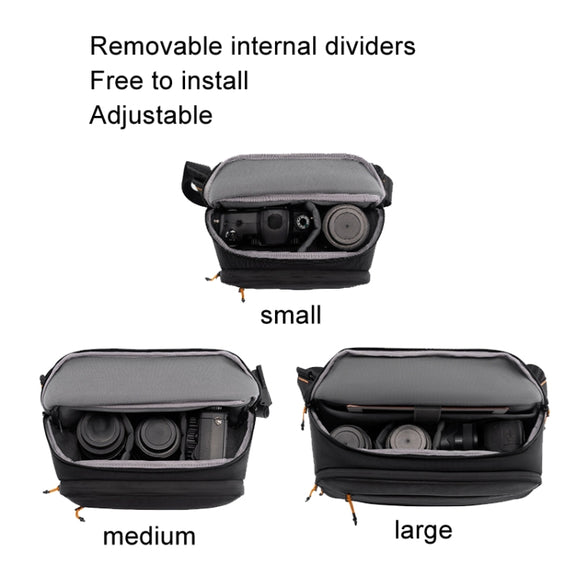 Cwatcun D133 Camera Chest Bag Multi-functional Handheld Slanting Cross Shoulder Camera Casual Bag, Color: Large Black