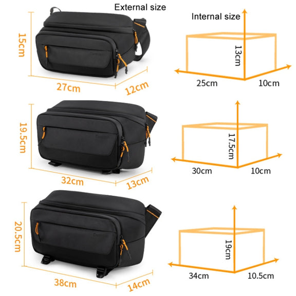 Cwatcun D133 Camera Chest Bag Multi-functional Handheld Slanting Cross Shoulder Camera Casual Bag, Color: Small Black