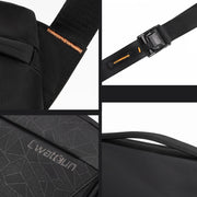 Cwatcun D133 Camera Chest Bag Multi-functional Handheld Slanting Cross Shoulder Camera Casual Bag, Color: Large Black