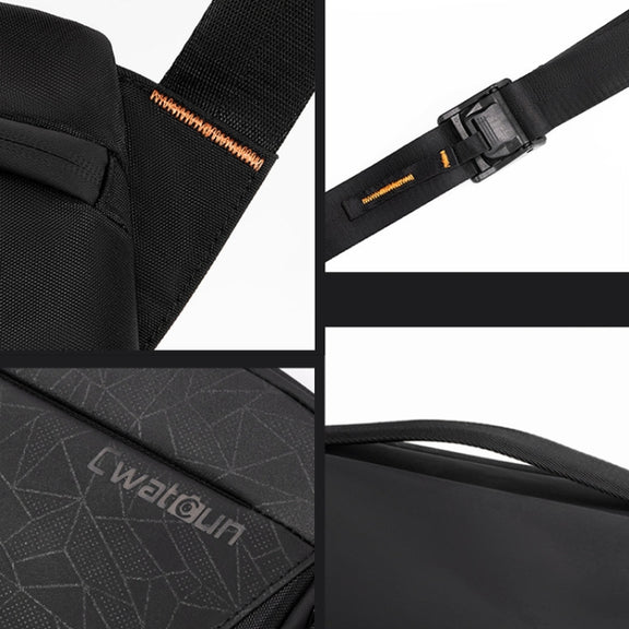 Cwatcun D133 Camera Chest Bag Multi-functional Handheld Slanting Cross Shoulder Camera Casual Bag, Color: Large Black