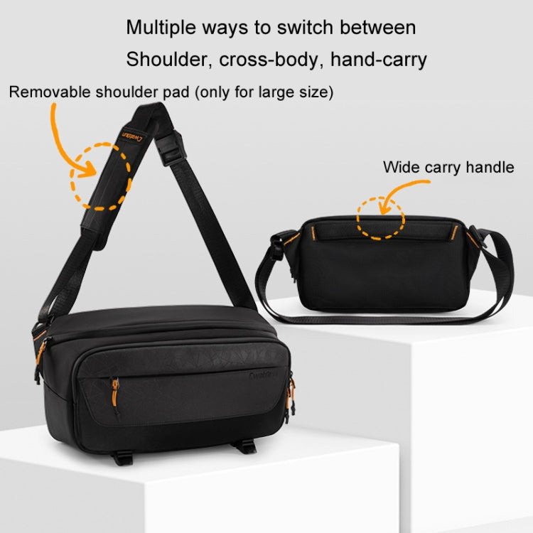 Cwatcun D133 Camera Chest Bag Multi-functional Handheld Slanting Cross Shoulder Camera Casual Bag, Color: Large Black
